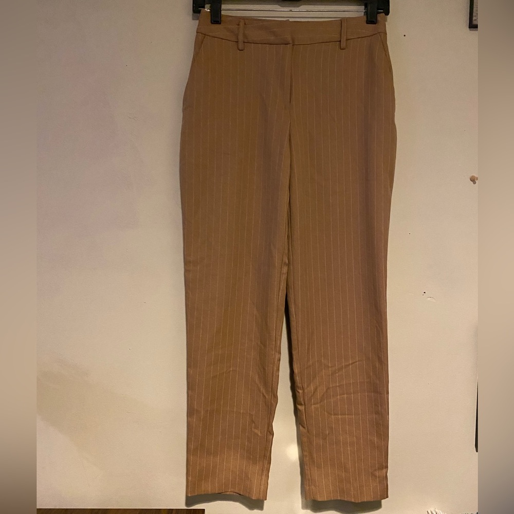 Tan Pinstripe Pants